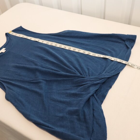 J. Jill Love Linen Womens Blue Twist Front Tank and Cardigan Twin Set Size XL - Picture 7 of 9